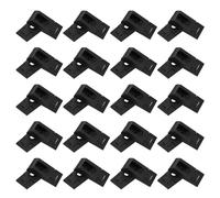 NUOBESTY Supporti per Asta Appendiabiti in Metallo, Staffe Terminali Antiscivolo per Armadio, Set da 20 Pezzi Montaggio Rapido per Organizzazione Guardaroba