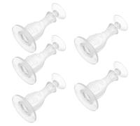 NUOBESTY Supporto Adesivo Fermaporta in Pvc da Parete e Pavimento, Set 5 Pezzi Trasparente Antirumore per Bagno e Camera, Protezione Porta senza Fori, Installazione Adesiva Resistente