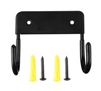 NUOBESTY Supporto da Parete Nero in Ferro per Asse da Stiro Organizzatore Salvaspazio Gancio Resistente e Protezione in Plastica Kit Viti Incluso per Lavanderia e Casa