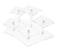 NUOBESTY Supporto in Acrilico Multistrato Trasparente per Figurine e Gioielli Espositore a Livelli per Profumi e Ornamenti da Toletta Organizer da Tavolo per Uso Domestico