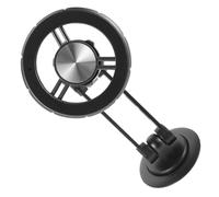 NUOBESTY Supporto Magnetico per Telefono da Auto 360° in Lega Nero | Rotazione Completa, Struttura Meccanica Stabile, per Cruscotto e Console Centrale, per Smartphone