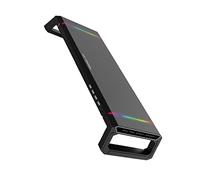 NUOBESTY Supporto per Monitor Computer con Luci RGB e Porta USB Rialzo Scrivania Multifunzionale per Ufficio e Casa