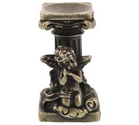 NUOBESTY Supporto per Sfere di Cristallo in Metallo con Colonna Romana Vintage e Statuina Angelo Piedistallo Decorativo per Scrivania Ufficio e Arredamento Casa Espositore Elegante per