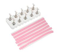 NUOBESTY Supporto per Unghie in Acrilico Rettangolare con Bordo Floreale Base per Esercitarsi con le Unghie da Nail Art Espositore per Campioni per Saloni e Formazione Professionale