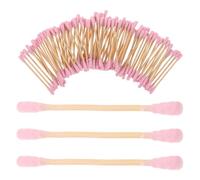 NUOBESTY Tamponi di Cotone Rosa Doppia Punta Spirale 1000 Pezzi Bastoncini Lunghi in Legno per Pulizia Delicata e Rimozione del Make-up in Viaggio e Lavoro