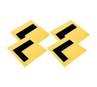 NUOBESTY Targhe Magnetiche per Studenti di Guida 4 Pezzi Adesivo Magnetico Giallo L Segnale di Sicurezza per Auto Principianti Cartelli per Apprendistato Auto Magnete in PVC Resistente