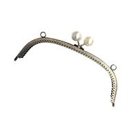 NUOBESTY Telaio Borsa Curva con Motivo Classico e Chiusura Perla per Portamonete Fai da Te Design Vintage Leggero e Resistente alla Ruggine per Artigianato e Accessori Clutch