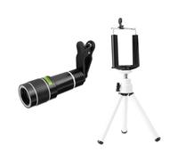 NUOBESTY Teleobiettivo per Smartphone con Treppiede Random e Oculare Lenti per Fotocamera Clip Facili Installare