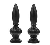 NUOBESTY Terminali Decorativi Accessori Pratici ed Eleganti Lampade da Terra e Tavolo per 2 Pezzi in Lega di Zinco Nera per Soggiorno e Camera da Letto