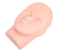 NUOBESTY Testa Manichino per Esercitazioni Ciglia in Silicone Morbido Kit 2 Pezzi per Pratica Extension Ciglia e Trucco Modello Viso Professionale per Formazione Estetica e Medica