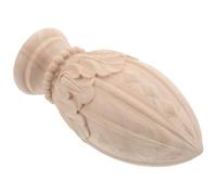 NUOBESTY Testa per Colonna Scala in Legno Beige Dettagli Intagliati a Mano, Sfera Decorativa per Ringhiera Interna, Eleganza Naturale e Texture Liscia Preservata