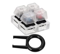 NUOBESTY Tester per Tastiera Meccanica Base in Acrilico Abs | Cherry Nero Rosso Tè Verde, 4 Assi, Leggero e Portatile, Uso Personale e Professionale Colore Casuale