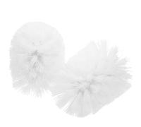 NUOBESTY Testine di Ricambio per Scopino Wc in Plastica Bianca 2 Pezzi Compatibili Scopini Standard per Pulizia Bagno e Sostituzione Rapida