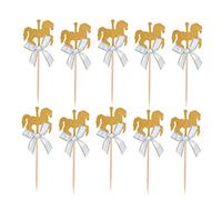 NUOBESTY Topper Torta Giostra Con Fiocco Azzurro 4.7 Pollici Decorazioni Per Dolci Compleanno E Feste - Inserti Cake Fruit Card Per Cupcake Torte Frutta E Dessert Creativi