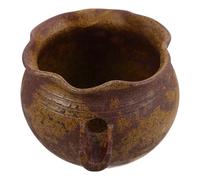NUOBESTY Vaso Fontana in Ceramica Marrone a Forma di Pesce per Cortile | Finitura Rustica ed Elegante, Uso Interno ed Esterno, Suono D’acqua Rilassante e Resistenza alle Intemperie