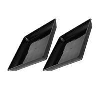 NUOBESTY Vassoio per Fioriere Quadrato in Plastica, 2 Pezzi, Sottovaso Antigoccia da 35 CM, Base Ispessita, per Uso Interno ed Esterno