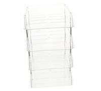 NUOBESTY Vassoio Portadocumenti Impilabile Organizer Da Scrivania Per Libri e Materiali Di Studio Scaffale Per Documenti e Posta