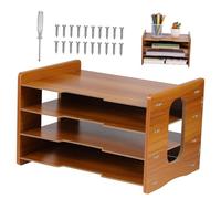 NUOBESTY Vassoio Portadocumenti per Ufficio Organizer da Scrivania Vassoio per Posta in Uscita Vaschette e Supporti per Lettere Impilabile Strati