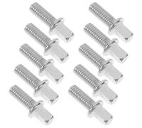 NUOBESTY Viti per Batteria 10 Pezzi M6x15mm in Ferro Argentato per Asse Pedale e Tamburo Superficie Liscia senza Sbavature, Accessori per Riparazione Strumenti a Percussione