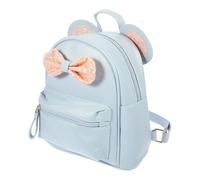 NUOBESTY Zainetto Fiocco e Pois, Piccolo Zaino PU per Ragazzo Ragazza | Design Orecchie da Topo e Decorazione a Corona, Poliestere e Pu, per Uscite Giornaliere