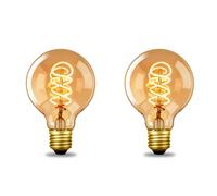NUODIFAN Lampadina Edison vintage E27, a LED retrò, dimmerabile, 4 W, luce bianca calda, 2700 K, E27, ideale per illuminazione nostalgica e retrò in casa, caffetteria bar