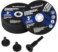 NuoDunco Disco da taglio 75 metallo INOX acciaio ferro 75 x 1,0 mm disco da taglio 25 pezzi, disco da taglio per smerigliatrice angolare (25 pezzi + 1 mandrini)