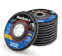 NuoDunco Disco lamellare da 115 mm, grana 40, dischi abrasivi tipo 29 per acciaio inossidabile, ghisa e lamiera, confezione da 10