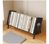 NUODWELL Libreria per bambini, con struttura in metallo, organizer da scrivania per bambini, per casa, dormitorio, scuola (colore nero, lunghezza 40 cm, con portapenne + scatola per fazzoletti)