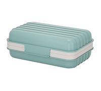 nuodwell - Portasaponetta realizzato a mano, impermeabile e antigoccia, scatola per sapone sigillata e portatile, per casa e viaggi (Blu zaffiro)