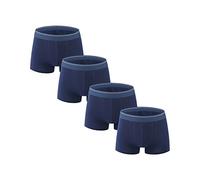 Nuofengkudu Uomo 4 Pack Boxer Intimo Mutande Essentials Shorts Rigonfiamento Tasca Pantaloncini Elastico Morbido Cotone Traspiranti Briefs Lingerie NavyBlu Dimensione XXXXXL Girovita 120-126CM