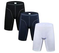 Nuofengkudu Uomo Gamba Lunga Sportivo Boxer(Pacco da 3 o 2)
