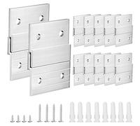 Nuogo Gancio per quadri, in alluminio resistente, con viti, kit per appendere quadri, specchi, staffe di montaggio a incastro, per mensole a parete, cornici per opere d'arte (24 pezzi)