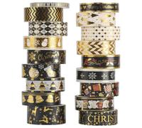 NUOGUAYI Washi Tape Noël, Ruban Adhésif Papier Décoratif, Masking Tape, Tape Pastel Auto-adhésif, Washi Tape, pour Scrapbooking Artisanat de Bricolage (B)