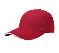 Nuoke Cappello Uomo,Sandwich Hairy Green Baseball cap Light Plate Sandwich cap Tourism Building Group cap Work cap Berretto Sportivo (Red, A)