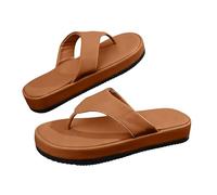 Nuoke ciabatte donna estive,ciabatte donna estive eleganti, morbidi, comodi e piatti, casual e retrò, con punta, estivi, da Inverno Rialzo (Brown, 43)