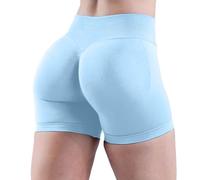 Nuoke Leggins fittabella 3D anticellulite,High Waist Biker Shorts for Women No Front Seam Soft Hidden Butt Scrunch Shorts Workout Gym Nebbia Fitness (BU2, M)
