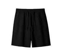 Nuoke Pantaloncini Bambino,Estivi per Ragazzi in Cotone, vestibilità Comoda e Casual, Adatti ai Ragazzi Che alle Ragazze. Abbigliamento Calcio Bimbi (Black, 9-10 Years)