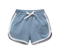 Nuoke pantaloncini ragazza,Neonate Ragazzi Cotone Atletico Corsa Dormire Per Bambini Piccoli Sport Da Spiaggia Estivi Da Ragazzo Completo Tennis 6 Anni (Blue, 5-6 Years)