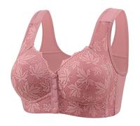 Nuoke Reggiseno Donna,Thin Laceless Comfortable Breathability Underwear Large Size Buckle Female Bra Deep V Neck Vest Bralette Wireless Bra Palla per Lavatrice (Rose Gold, 42)