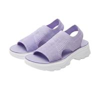 Nuoke sandalo donna estivo,sandali pianta larga,Women's Knit Breathable Soft Sole Walking Sandals Women's Sandals Arancioni (Light Violet, 37)