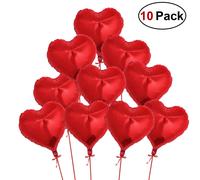 NUOLUX 10 palloncini a elio a forma di cuore rosso con corde per la decorazione