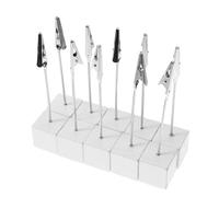 Nuolux 10pcs Cube Base Memo Photo Holder Paper Clip (White) Nota Clip