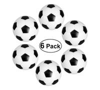 Nuolux 6pcs da 32 mm palline da calcio da calcio Black Small Ball
