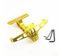 NUOSDEX Kit di Eliminazione del Supporto della Lampada Dell'indicatore di Direzione Posteriore Supporto Universale Regolabile per Targa per Motocicletta Telaio per Targa Portatarga Moto(Yellow)