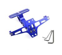 NUOSDEX Kit di Eliminazione del Supporto della Lampada Dell'indicatore di Direzione Posteriore Supporto Universale Regolabile per Targa per Motocicletta Telaio per Targa Portatarga Moto(Blue)