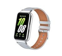 nuosiweilang Bracciale compatibile con Samsung Galaxy Fit3 cinturino sostituzione banda in pelle strap da polso Accessori per Galaxy Fit 3 SM-R390 Grigio