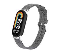 nuosiweilang Bracciale Compatibile con Xiaomi Mi Band 8/Mi Band 9 Cinturino,Mi Band 8 Sostituzione Nylon Strap Bracelet Accessori per Xiaomi Smart Band 9 Uomini e Donne Grigio