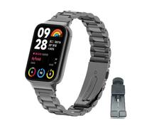 nuosiweilang Bracciale Compatibile con Xiaomi Mi Band 8 PRO/Smart Band 8 PRO Cinturino in Metallo in Acciaio Inox Sostituzione Braccialetto WatchBand Accessori per Xiaomi Redmi Watch 4 Nero