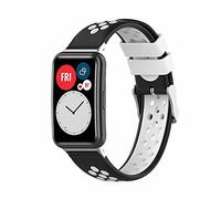 nuosiweilang Compatibile con Huawei Watch Fit Cinturino, Cinturino di ricambio traspirante in silicone morbido, impermeabile, bande sportive classiche per donne e uomini