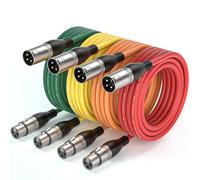 NUOSIYA Cavo XLR 10 m, 4 colori, 3 pin XLR maschio a femmina, cavo per microfono, amplificatore, mixer, altoparlante
